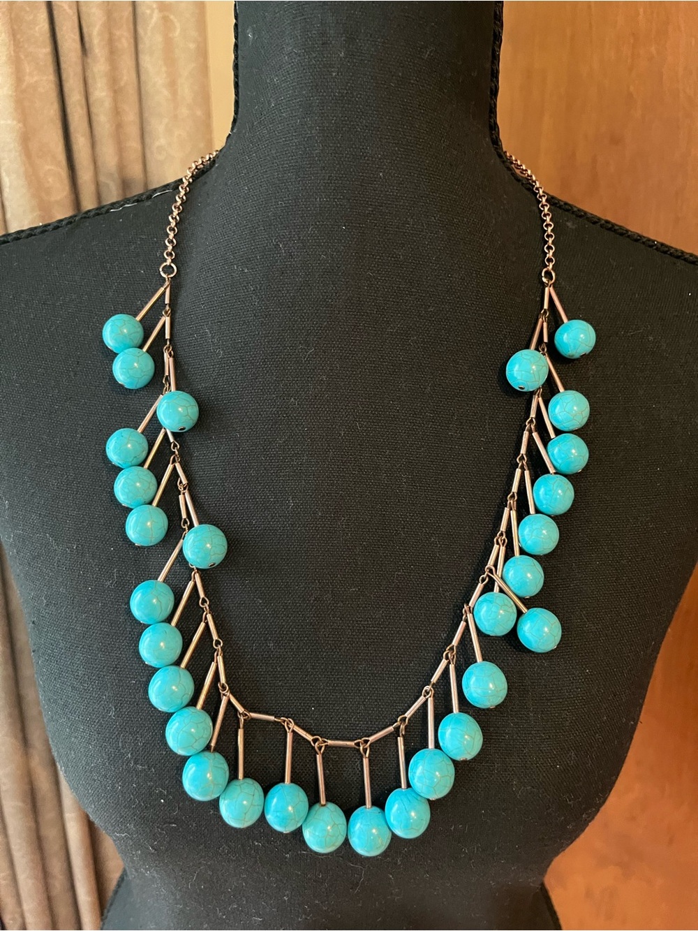 Vintage Turquoise Bead Statement Necklace